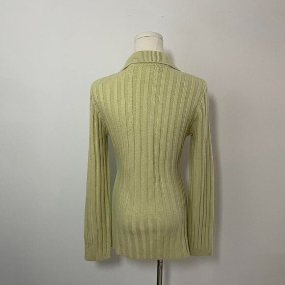 Sabo Nessi Sage Green Ribbed Button-Up Cardigan | Women’s Size Small (AUS 8 / US - Picture 4 of 7